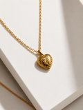Rose Heart Pendant Necklace | 18K Gold Plated Waterproof Necklace