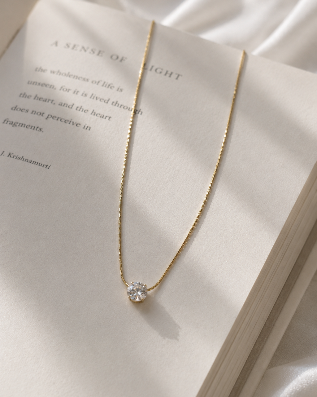 Elara Bloom Solitaire Necklace