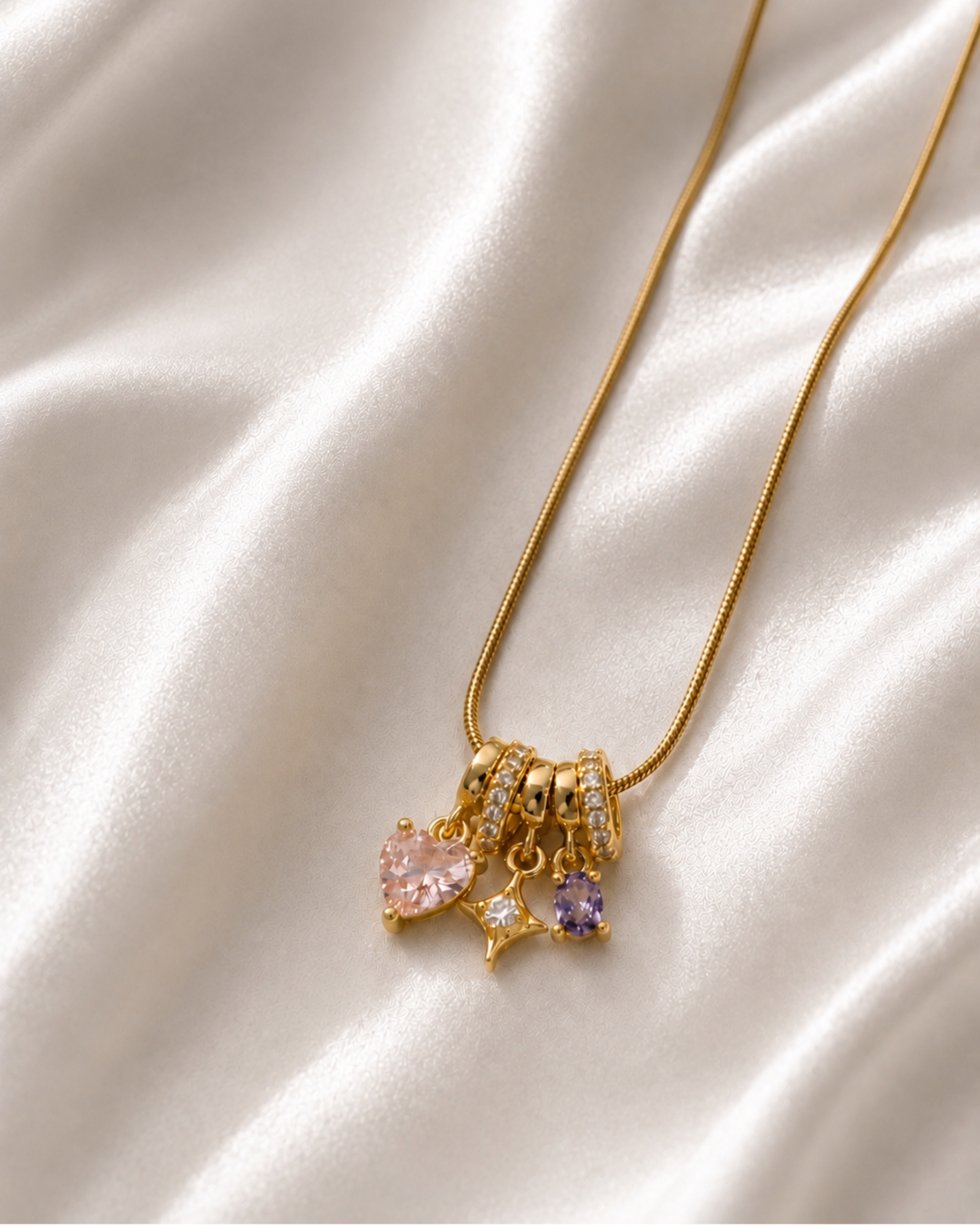 Seren Charm Cascade Necklace